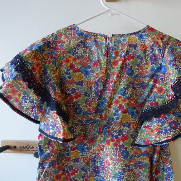J.Crew Cotton popover top in Liberty Margaret Annie floral print XS 0 2 - Picture 16 of 16